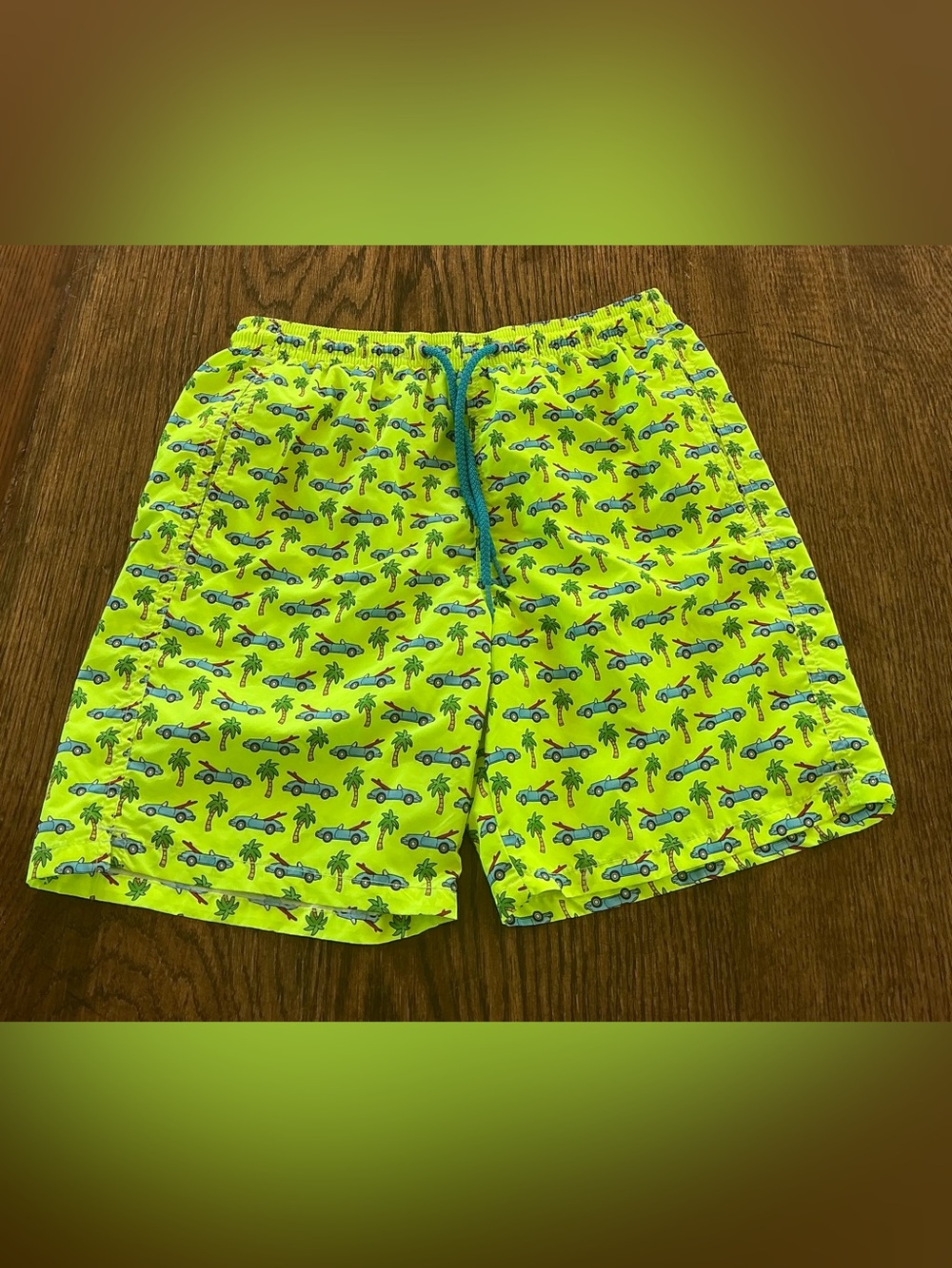 MC2 Saint Barth Boys Light Fabric Swim Shorts With Surfcar Print